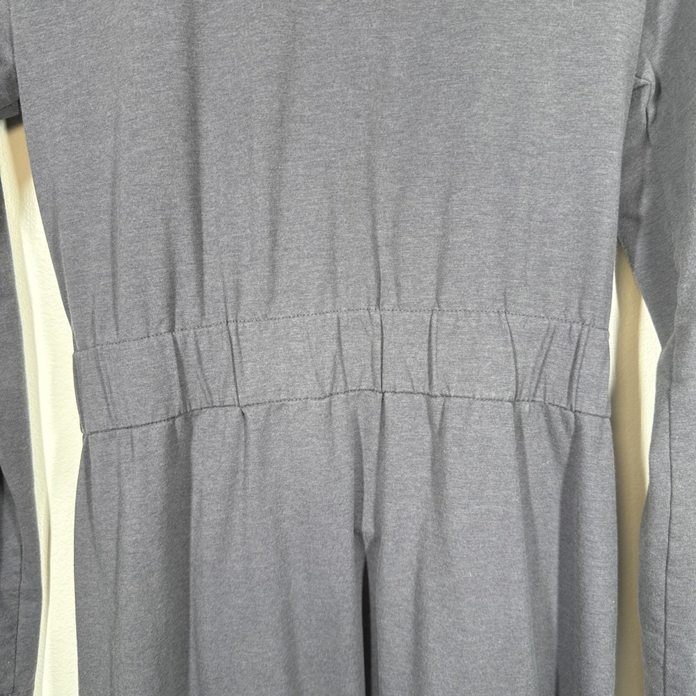 SOMA Restore Aloe Knit Robe Size Small Grey Attached Belt Pockets - Picture 7 of 11
